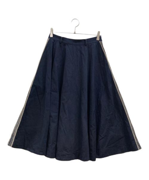 45R（フォーティファイブ・アール）45R (フォーティファイブ・アール) ハンドステッチインディゴ染めスカート インディゴ サイズ:2の古着・服飾アイテム