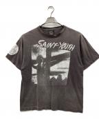 SAINT MICHAELセントマイケル）の古着「SAINT YOUTH ヴィンテージ加工Tシャツ」｜グレー