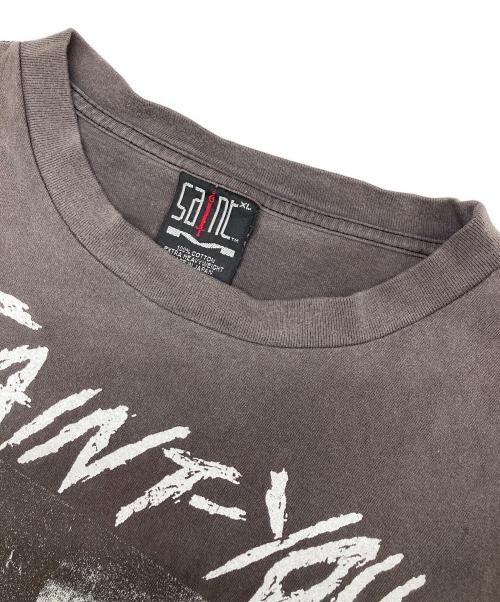 SAINT MICHAEL（セントマイケル）SAINT MICHAEL (セントマイケル) SAINT YOUTH ヴィンテージ加工Tシャツ グレー サイズ:XLの古着・服飾アイテム