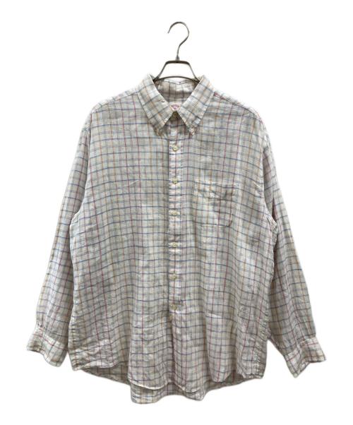 BROOKS BROTHERS（ブルックスブラザーズ）BROOKS BROTHERS (ブルックスブラザーズ) リネンボタンダウンシャツ ホワイト サイズ:XLの古着・服飾アイテム
