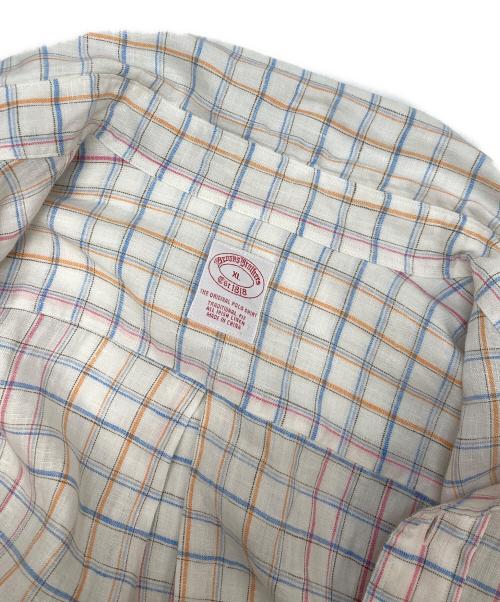 BROOKS BROTHERS（ブルックスブラザーズ）BROOKS BROTHERS (ブルックスブラザーズ) リネンボタンダウンシャツ ホワイト サイズ:XLの古着・服飾アイテム