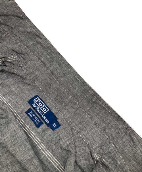 POLO RALPH LAUREN（ポロ・ラルフローレン）POLO RALPH LAUREN (ポロ・ラルフローレン) シャンブレーシャツ グレー サイズ:XLの古着・服飾アイテム
