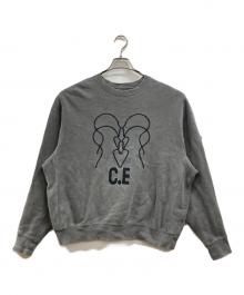 C.E（シーイー）の古着「OVERDYE WB HEADS x 4 C.E CREW NECK」｜チャコールグレー