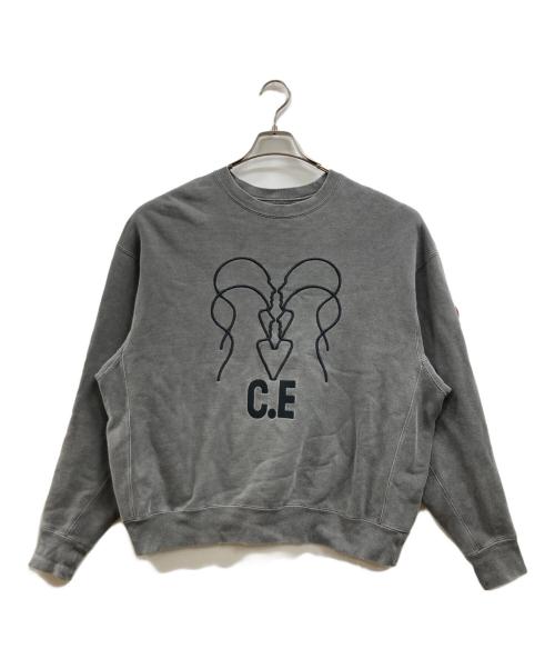 C.E（シーイー）C.E (シーイー) OVERDYE WB HEADS x 4 C.E CREW NECK チャコールグレー サイズ:Mの古着・服飾アイテム