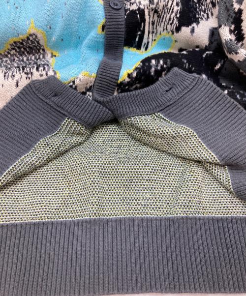 HUF（ハフ）HUF (ハフ) MASHUP L/CARDIGAN ホワイト×ブラック サイズ:Mの古着・服飾アイテム