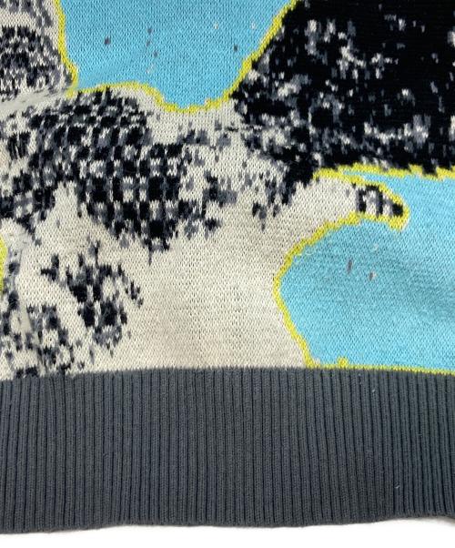 HUF（ハフ）HUF (ハフ) MASHUP L/CARDIGAN ホワイト×ブラック サイズ:Mの古着・服飾アイテム