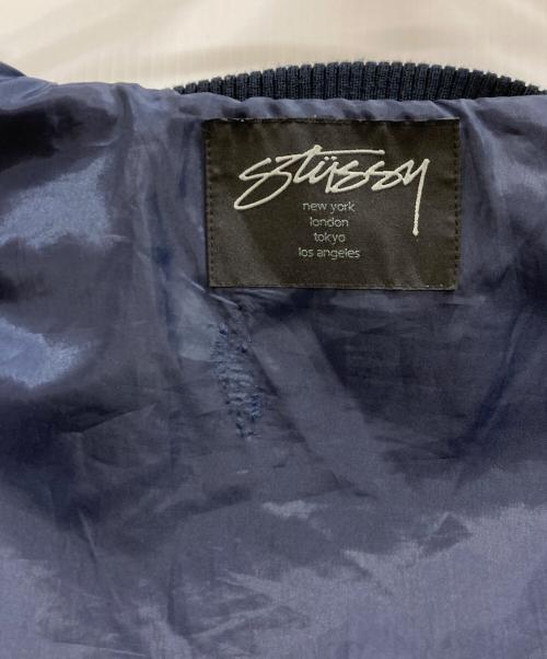stussy（ステューシー）stussy (ステューシー) 短丈ワッペンMA-1 ブラック サイズ:Sの古着・服飾アイテム