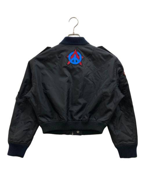 stussy（ステューシー）stussy (ステューシー) 短丈ワッペンMA-1 ブラック サイズ:Sの古着・服飾アイテム