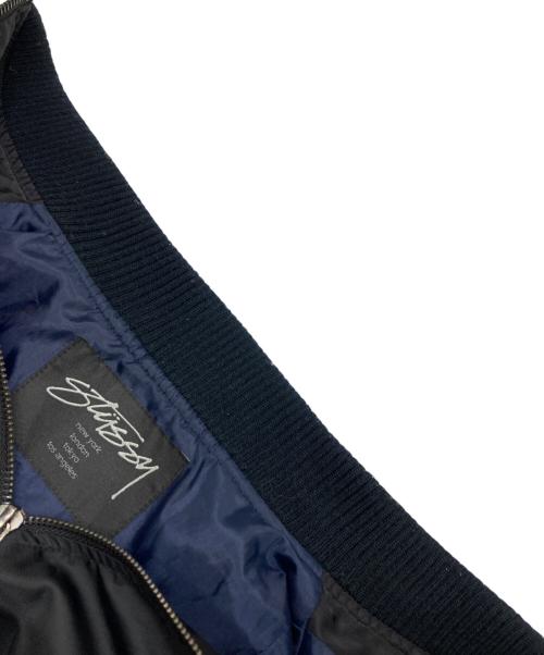 stussy（ステューシー）stussy (ステューシー) 短丈ワッペンMA-1 ブラック サイズ:Sの古着・服飾アイテム