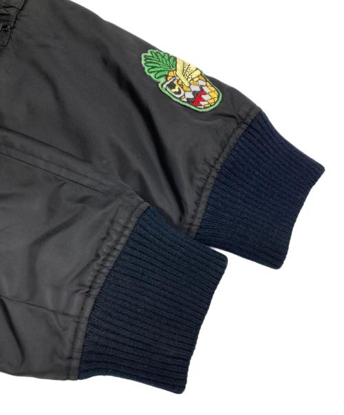 stussy（ステューシー）stussy (ステューシー) 短丈ワッペンMA-1 ブラック サイズ:Sの古着・服飾アイテム