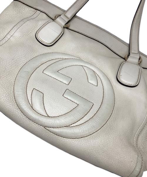GUCCI（グッチ）GUCCI (グッチ) ソーホートートバッグ アイボリーの古着・服飾アイテム