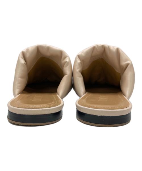 LOEWE（ロエベ）LOEWE (ロエベ) パデッド アナグラム レザー スリッパ ピンク サイズ:38の古着・服飾アイテム