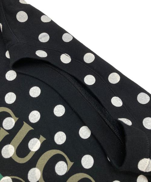 GUCCI（グッチ）GUCCI (グッチ) ポルカドットロゴスウェット ブラック サイズ:Mの古着・服飾アイテム