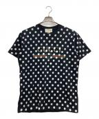 GUCCIグッチ）の古着「ポルカドットロゴＴシャツ」｜ブラック