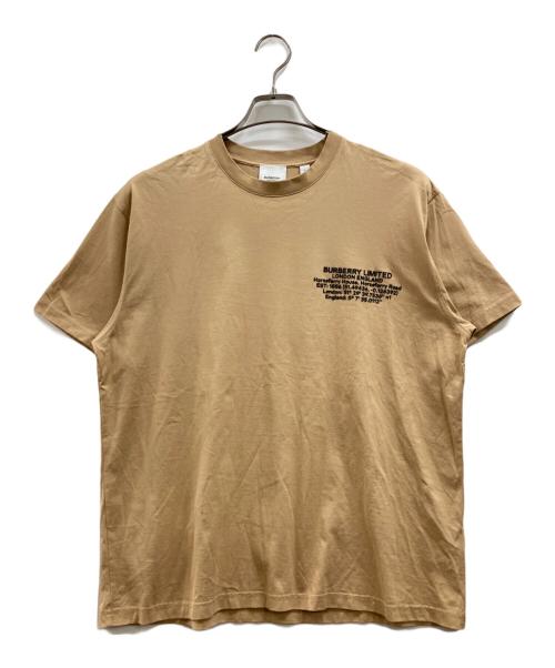 BURBERRY（バーバリー）BURBERRY (バーバリー) Location Print Cotton Oversized T-shirt ベージュ サイズ:Sの古着・服飾アイテム