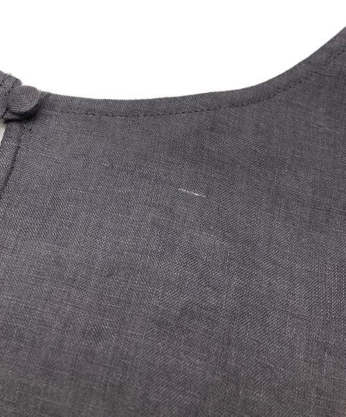 house of lotus（ハウスオブロータス）house of lotus (ハウスオブロータス) リネンフリンジ袖フリルブラウス グレー サイズ:Mの古着・服飾アイテム