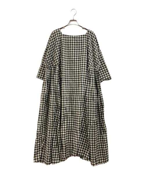 house of lotus（ハウスオブロータス）house of lotus (ハウスオブロータス) ギンガムチェックギャザーワンピース ブラウン サイズ:Mの古着・服飾アイテム