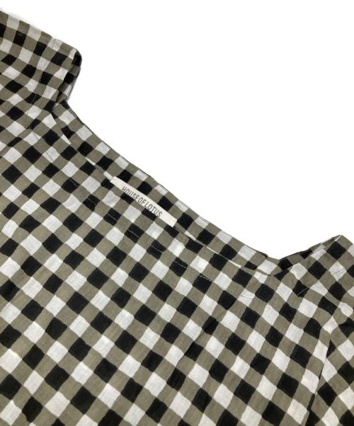 house of lotus（ハウスオブロータス）house of lotus (ハウスオブロータス) ギンガムチェックギャザーワンピース ブラウン サイズ:Mの古着・服飾アイテム