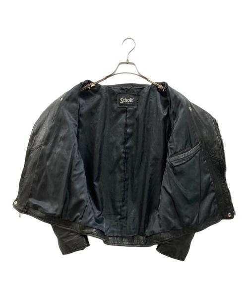 Schott（ショット）Schott (ショット) FREAK'S STORE (フリークスストア) セミダブルライダースジャケット ブラック サイズ:Mの古着・服飾アイテム