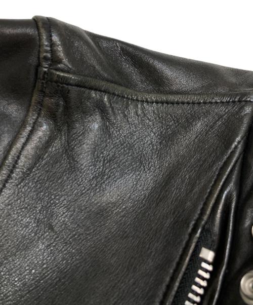 Schott（ショット）Schott (ショット) FREAK'S STORE (フリークスストア) セミダブルライダースジャケット ブラック サイズ:Mの古着・服飾アイテム