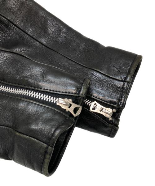 Schott（ショット）Schott (ショット) FREAK'S STORE (フリークスストア) セミダブルライダースジャケット ブラック サイズ:Mの古着・服飾アイテム