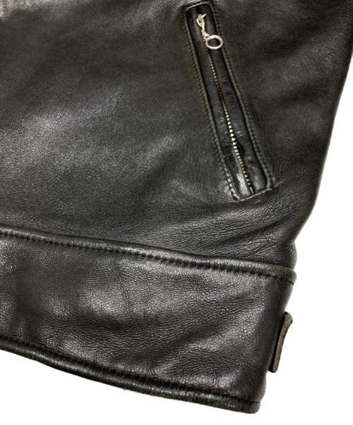 Schott（ショット）Schott (ショット) FREAK'S STORE (フリークスストア) セミダブルライダースジャケット ブラック サイズ:Mの古着・服飾アイテム