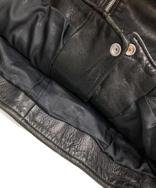 Schott（ショット）Schott (ショット) FREAK'S STORE (フリークスストア) セミダブルライダースジャケット ブラック サイズ:Mの古着・服飾アイテム