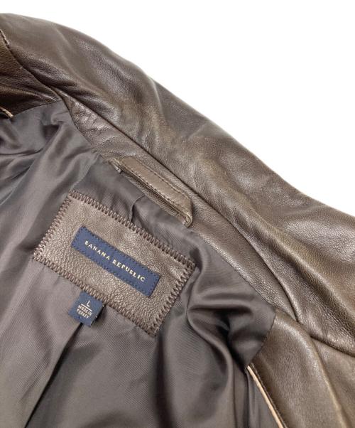 BANANA REPUBLIC（バナナリパブリック）BANANA REPUBLIC (バナナリパブリック) レザーコート ブラウン サイズ:Lの古着・服飾アイテム