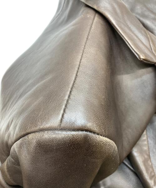 BANANA REPUBLIC（バナナリパブリック）BANANA REPUBLIC (バナナリパブリック) レザーコート ブラウン サイズ:Lの古着・服飾アイテム
