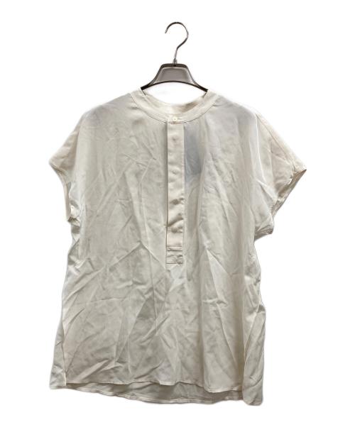 POLO RALPH LAUREN（ポロ・ラルフローレン）POLO RALPH LAUREN (ポロ・ラルフローレン) シルクフレンチスリーブブラウス ベージュ サイズ:160／84Aの古着・服飾アイテム
