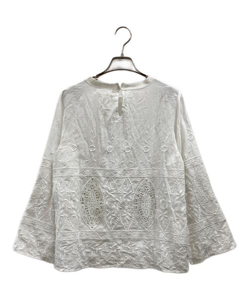 ne quittez pas（ヌキテパ）ne quittez pas (ヌキテパ) エンブロイダリーレースブラウス ホワイト サイズ:不明の古着・服飾アイテム