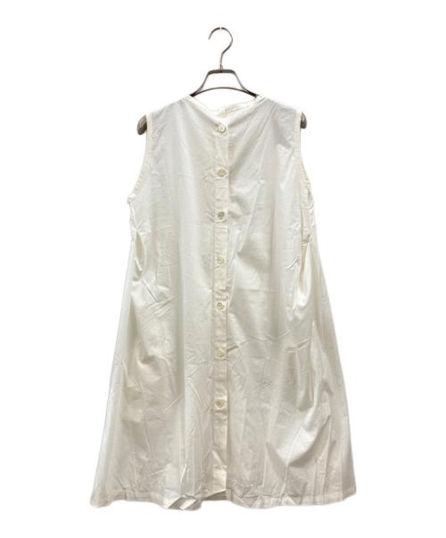 Y's（ワイズ）Y's (ワイズ) バックボタンノースリーブブラウス ベージュ サイズ:1の古着・服飾アイテム