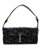 COACHコーチ）の古着「ミニシグネチャーショルダーバッグ」｜ブラック