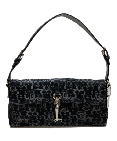 COACH（コーチ）COACH (コーチ) ミニシグネチャーショルダーバッグ ブラックの古着・服飾アイテム