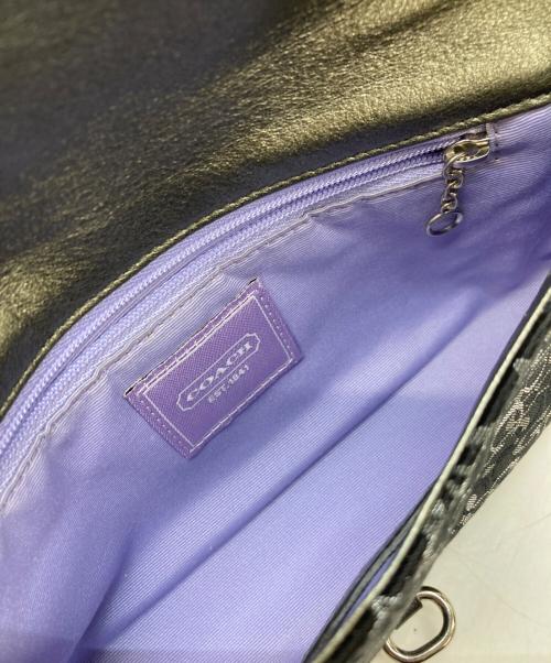 COACH（コーチ）COACH (コーチ) ミニシグネチャーショルダーバッグ ブラックの古着・服飾アイテム