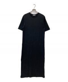 中古・古着通販】ENFOLD (エンフォルド) STRING DRAPE-DRESS ブラック
