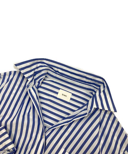 L'appartement（アパルトモン）L'appartement (アパルトモン) FABRICA STRIPE SHIRT ONEPIECE ブルー サイズ:不明（実寸参照）の古着・服飾アイテム
