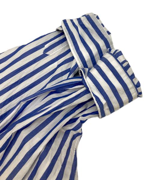 L'appartement（アパルトモン）L'appartement (アパルトモン) FABRICA STRIPE SHIRT ONEPIECE ブルー サイズ:不明（実寸参照）の古着・服飾アイテム