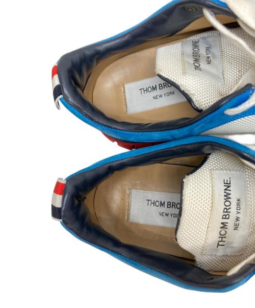 Thom Browne（トムブラウン）Thom Browne (トムブラウン) ローカットスニーカー ホワイト×ブルー サイズ:39の古着・服飾アイテム