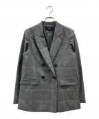 UNTITLEDアンタイトル）の古着「チェック柄ダブルブレストジャケット」｜グレー