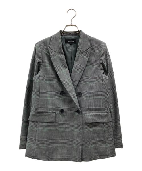 UNTITLED（アンタイトル）UNTITLED (アンタイトル) チェック柄ダブルブレストジャケット グレー サイズ:Sの古着・服飾アイテム