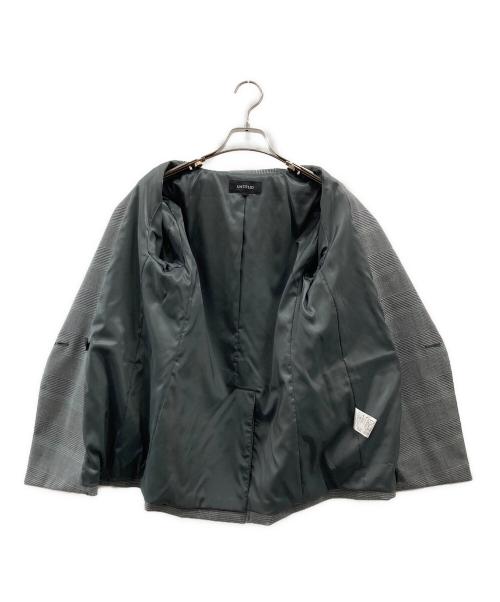 UNTITLED（アンタイトル）UNTITLED (アンタイトル) チェック柄ダブルブレストジャケット グレー サイズ:Sの古着・服飾アイテム