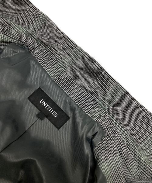 UNTITLED（アンタイトル）UNTITLED (アンタイトル) チェック柄ダブルブレストジャケット グレー サイズ:Sの古着・服飾アイテム