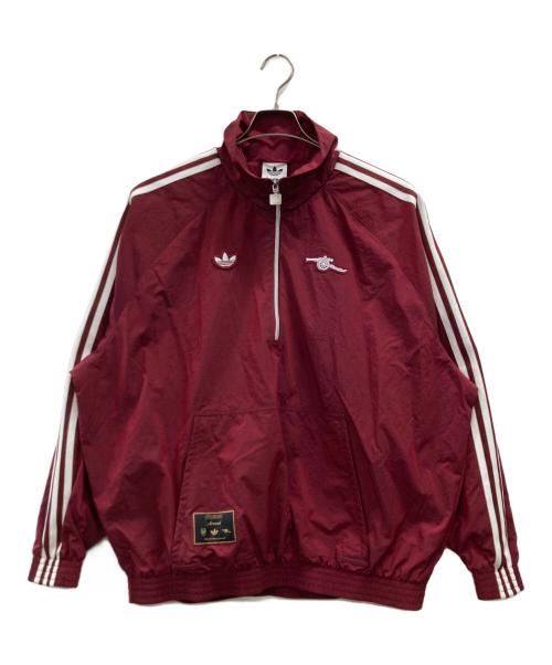 adidas（アディダス）adidas (アディダス) アーセナル テラスアイコン ハーフジップ ジャケット レッド サイズ:Lの古着・服飾アイテム