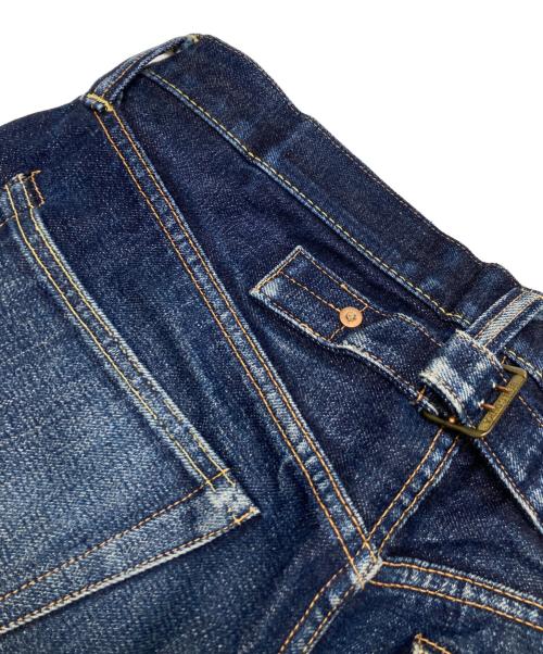 BONCOURA（ボンクラ）BONCOURA (ボンクラ) シンチバックボタンフライデニムパンツ インディゴ サイズ:W32の古着・服飾アイテム