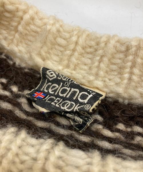 Samband of Iceland（サムバンドオブアイスランド）Samband of Iceland (サムバンドオブアイスランド) ノルディック柄ニット アイボリー×ブラウン サイズ:XLの古着・服飾アイテム