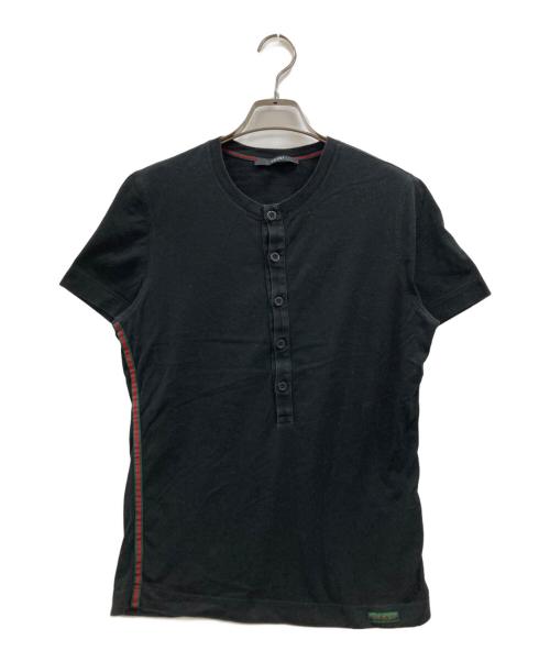 GUCCI（グッチ）GUCCI (グッチ) ヘンリーネックカットソー ブラック サイズ:Sの古着・服飾アイテム