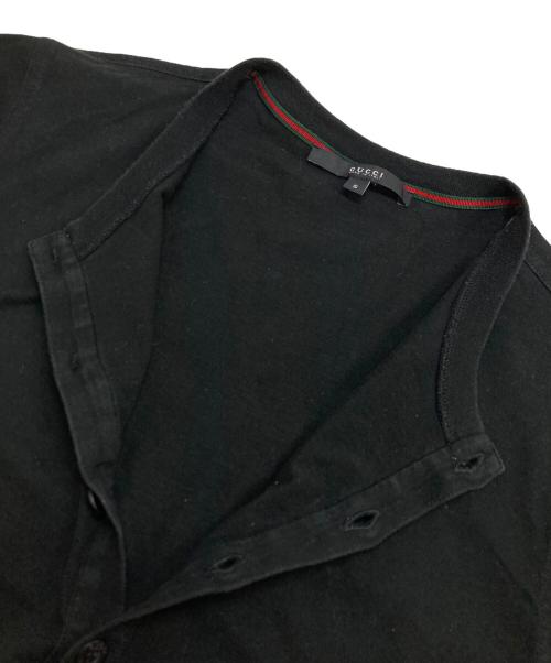 GUCCI（グッチ）GUCCI (グッチ) ヘンリーネックカットソー ブラック サイズ:Sの古着・服飾アイテム