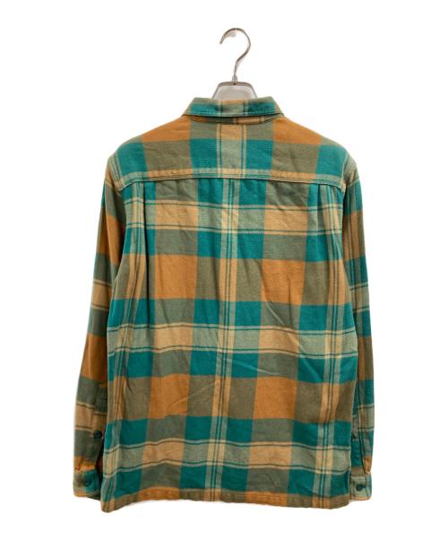 Patagonia（パタゴニア）Patagonia (パタゴニア) ネルシャツ グリーン×オレンジ サイズ:Sの古着・服飾アイテム