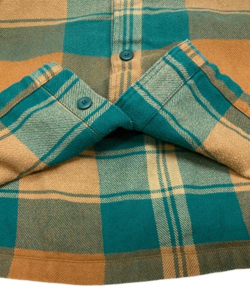Patagonia（パタゴニア）Patagonia (パタゴニア) ネルシャツ グリーン×オレンジ サイズ:Sの古着・服飾アイテム